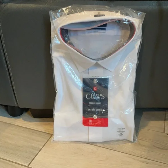Chaps | Shirts | Nwt Mens Chaps Slimfit Stretch Collar Dress 8 | Poshmark